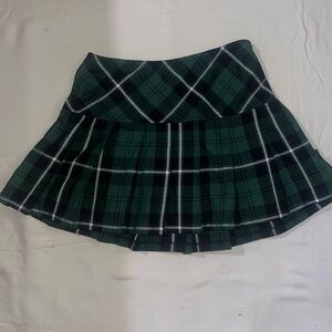 TRIPP NYC green plaid mini skirt